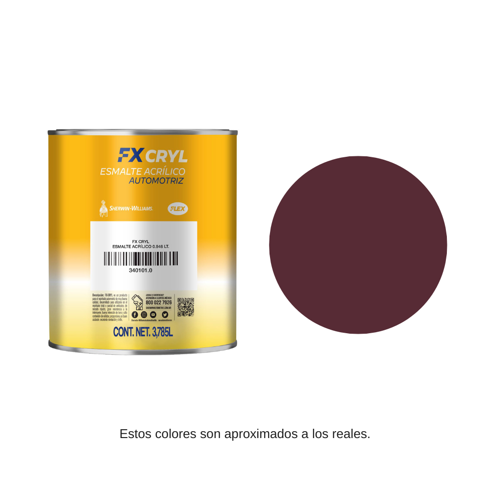 Esmalte Flex Cryl 4lt Marrón Royal Sherwin Williams 34046240