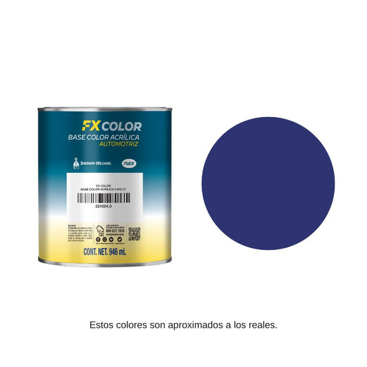 Fx Base Color 1lt Color Azul Ultra Sherwin Williams 32405910