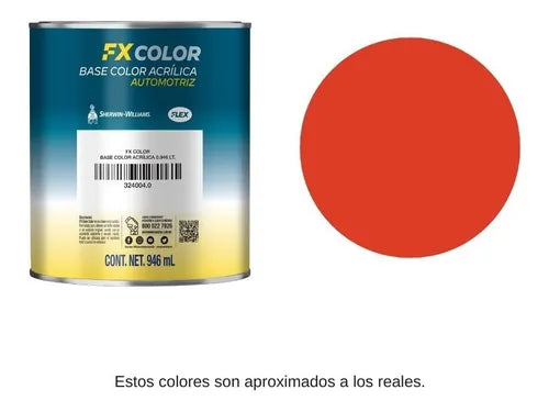 Fx Base Color 1 Lt Color Naranja Sherwin Williams 32406710