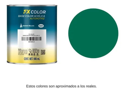 Fx Base Color 1l Azul Orgánico Tono Verdoso Sherwin Williams