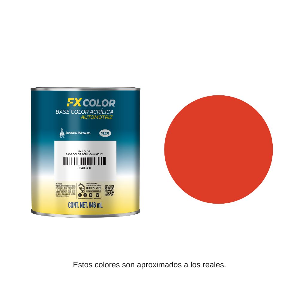 Fx Base Color 1l Palio Naranja Sherwin Williams 32409910