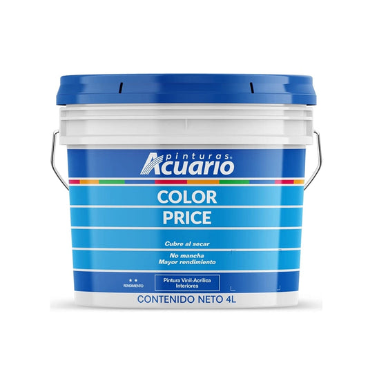 Pintura Color Price Acuario 4 Litros - Galón Económico y Rendidor