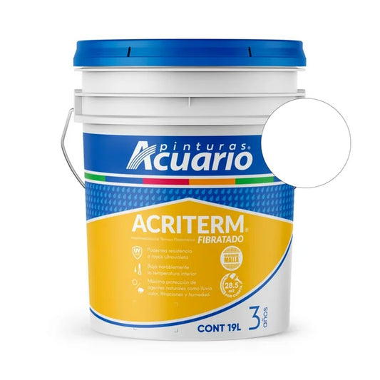 Impermeabilizante Acriterm Fibratado 3 Años 19L | Alta Resistencia