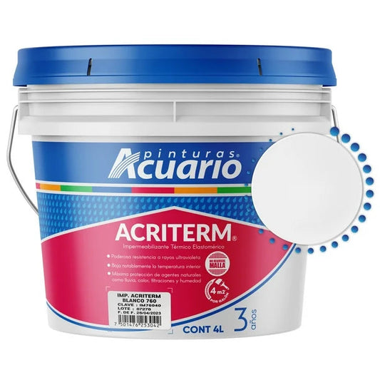 Impermeabilizante Acriterm 3 Años 4L | Protección Económica