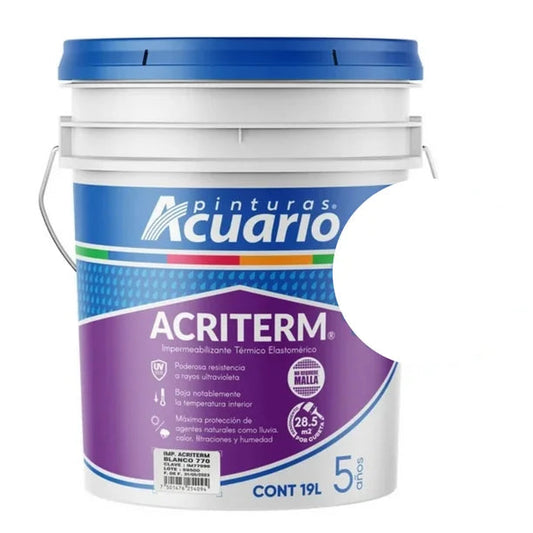 Impermeabilizante Acriterm 5 Años 19L | Acrílico Elastomérico