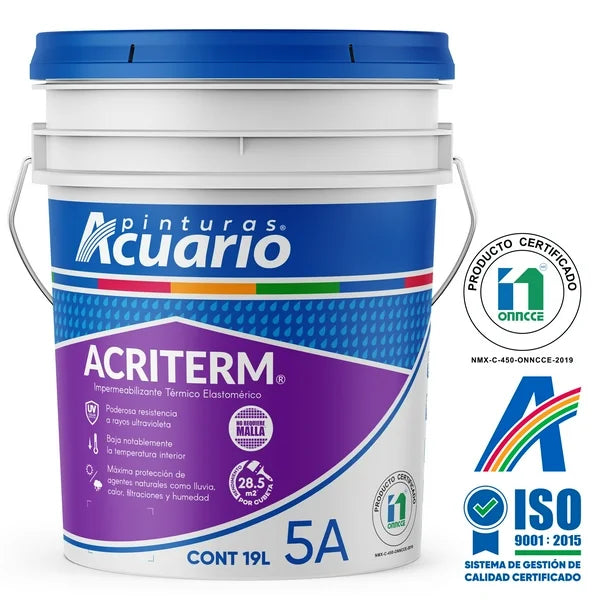 Acriterm Impermeabilizante Acriterm Acuario 5 Años 19 Litros Blanco – Acabados Pinte