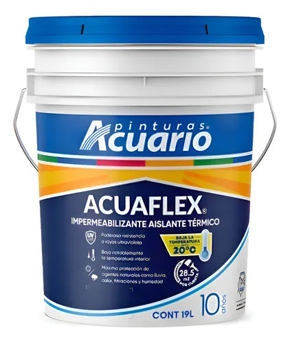 Impermeabilizante + Aislante Acuaflex 10 Años Blanco Ia35590 19L