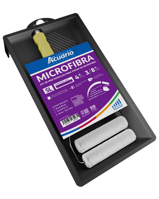 KIT DE MINI RODILLOS DE 4" MICROFIBRA
