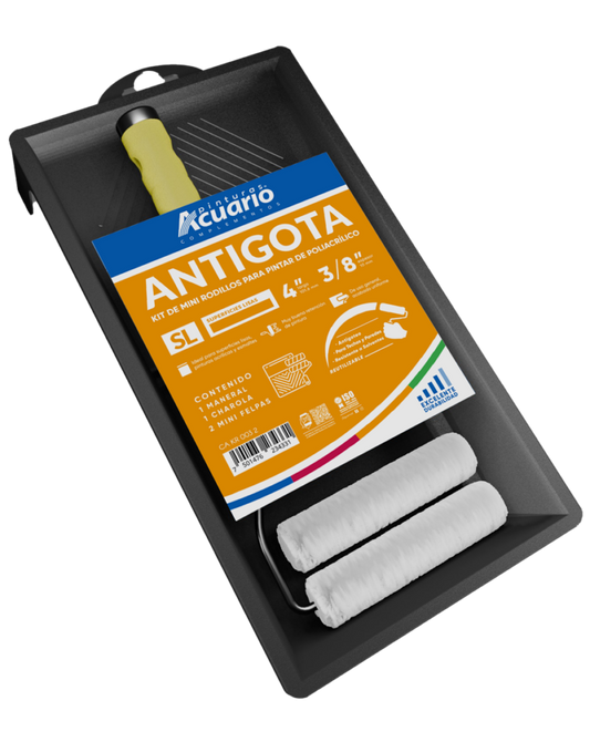 KIT DE MINI RODILLOS DE 4" ANTIGOTA.