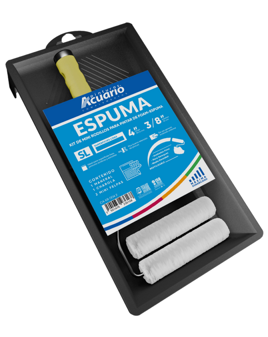 KIT DE MINI RODILLOS DE 4" ESPUMA.