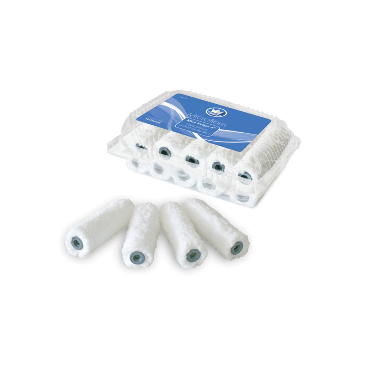 10 Mini Felpas De Microfibra 4 Pulgadas Marca Corona