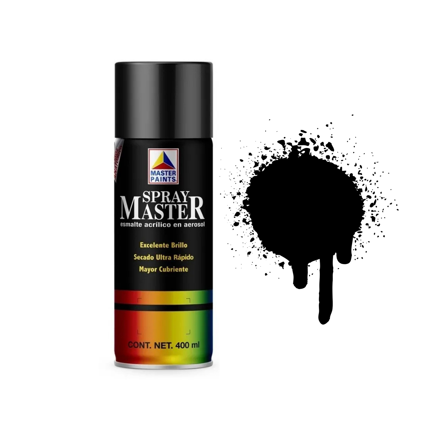 Aerosol Master Negro Alta Temperatura 400 Ml Am84805