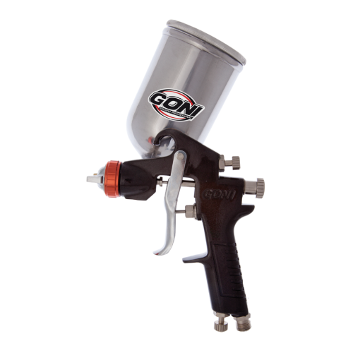 PISTOLA DE GRAVEDAD CON VASO GIRATORIO DE ALUMINIO DE 400 ML Y BOQUILLA