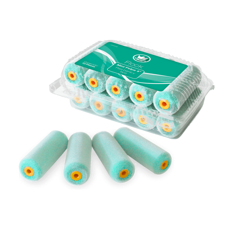 Paq. 10 Mini Felpas De Flock 4 Pulgadas Marca Corona Mr0002