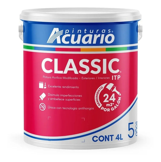 Pintura ITP Classic Acuario 4 Litros - Galón Vinil-Acrílico