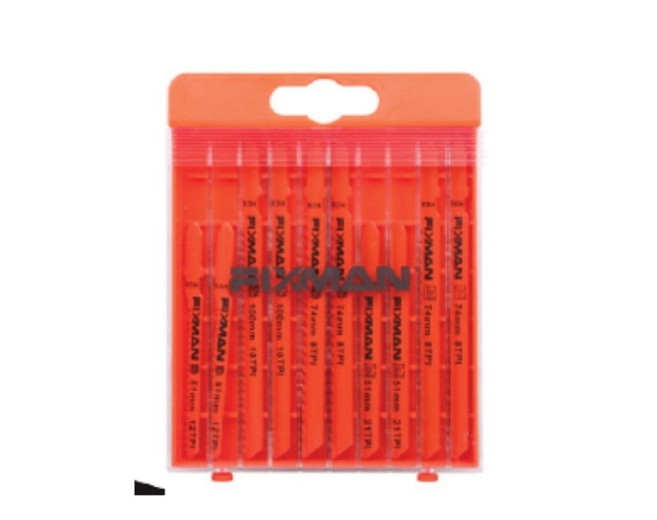 Juego de Sierras para Caladora Fixman 10 Pzs HCS - Mod. R2420
