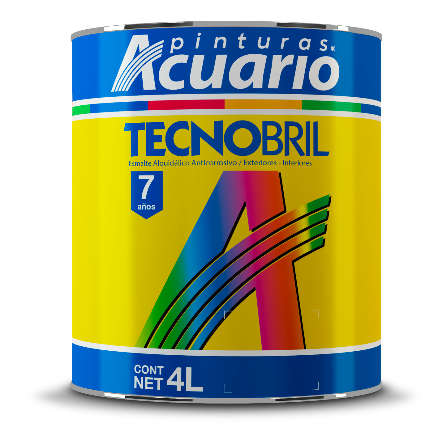 Esmalte Acuario Tecnobril Negro o blanco mate 4l Ev22240
