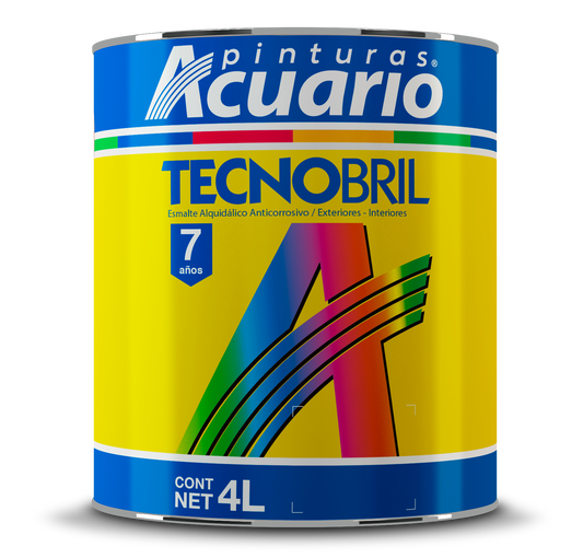 Esmalte Acuario Tecnobril Negro o blanco mate 4l Ev22240