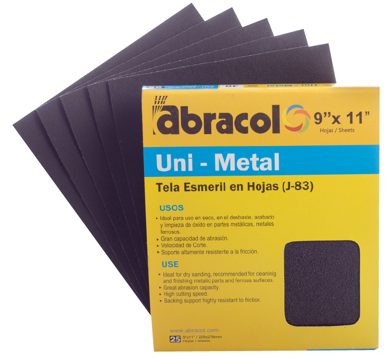 LIJA ESMERIL UNI-METAL J-83 DE 9" X11"