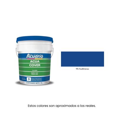Pintura Acua Cover Acuario 19 Litros - Vinil-Acrílica de Alto Rendimiento