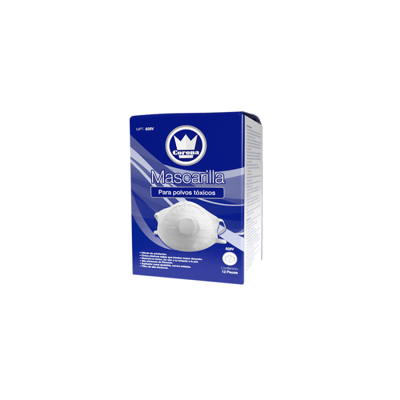 PAQUETE DE 12 MASCARILLAS PARA POLVOS TOXICOS