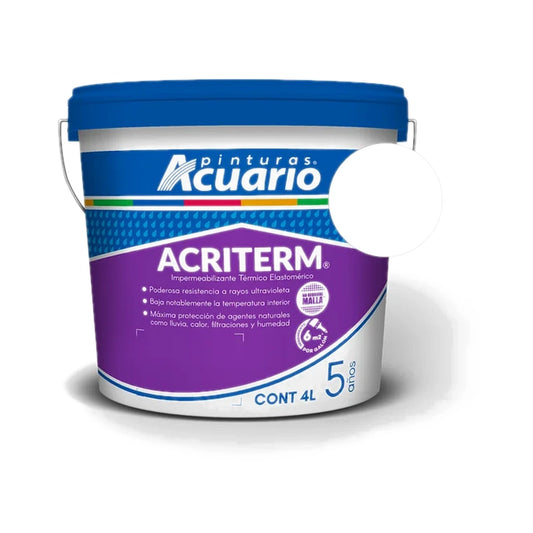 Impermeabilizante Acriterm 5 Años 4L | Acrílico y Elastomérico