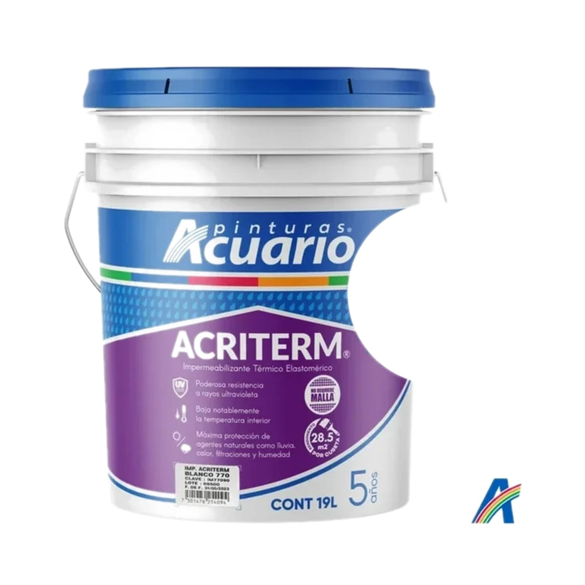 Impermeabilizante Acriterm 5 Años 19L | Acrílico Elastomérico
